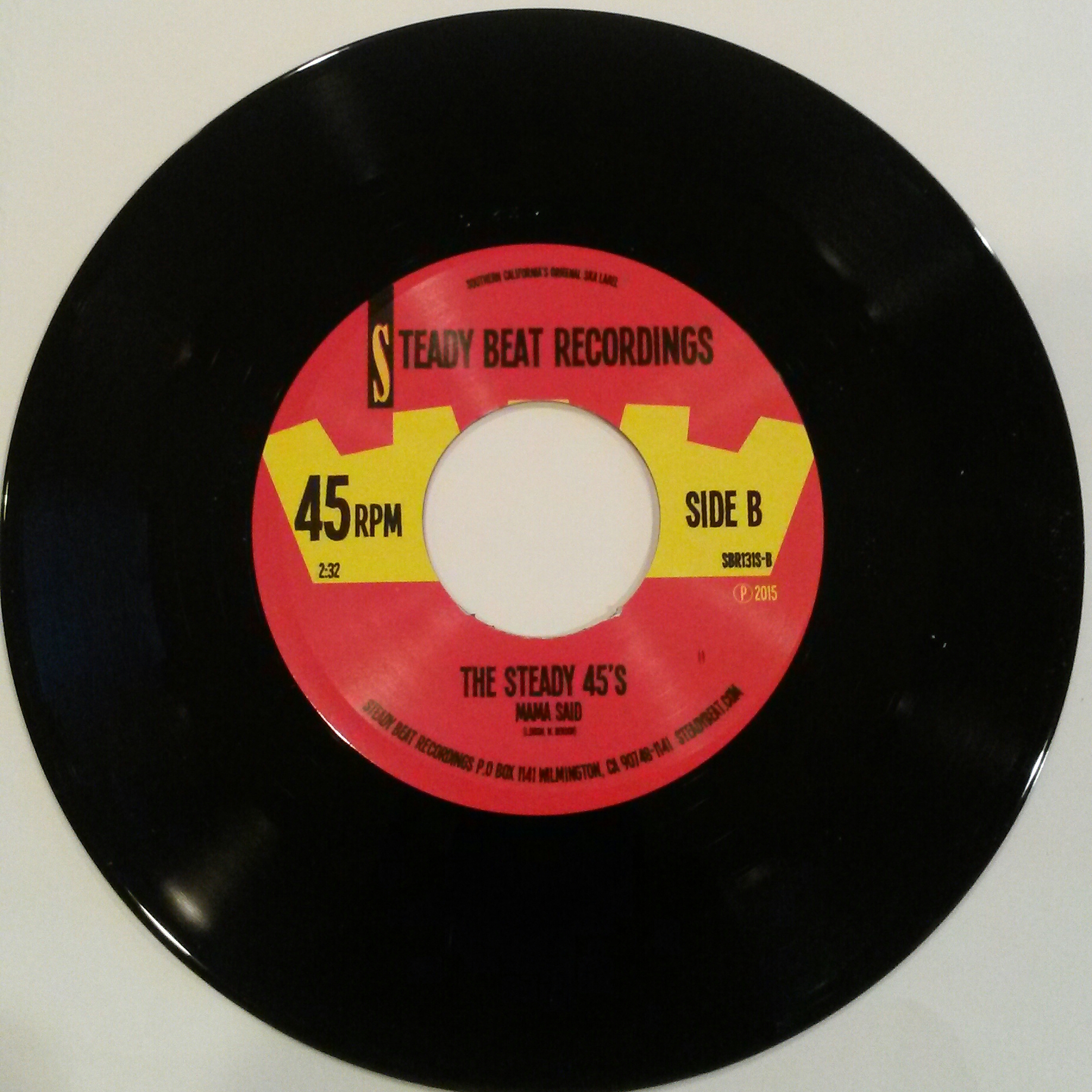 SB131  The Steady 45's  Trouble in Paradise / Mama Said 7" vinyl